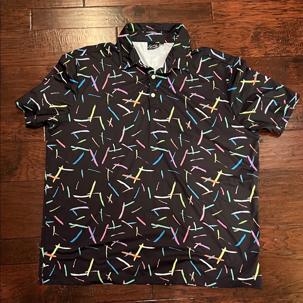 Colorful Patterned Polo Shirt